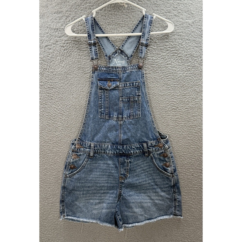 Natural Reflections Shortalls Womens Small Blue Denim Cut Off Workwear Outdoors